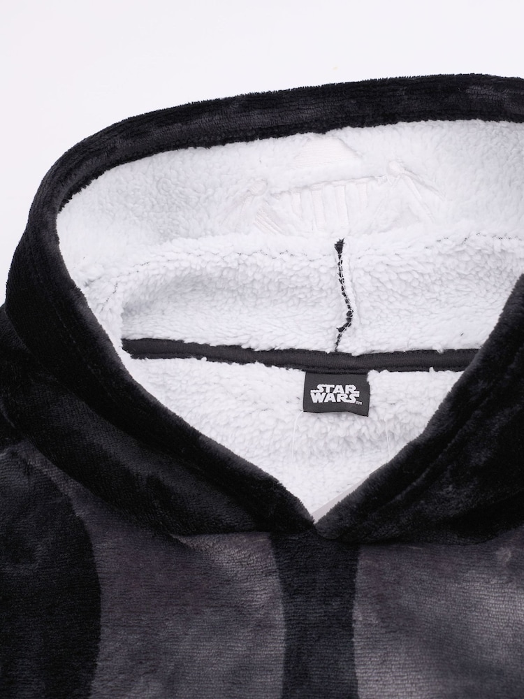 Vanilla Underground Black Mens Star Wars Blanket Hoodie - Image 4 of 6