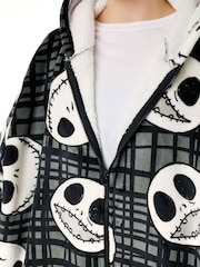 Vanilla Underground Black Unisex Disney Nightmare Before Christmas Adults Zip Blanket Hoodie - Image 3 of 6