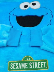 Vanilla Underground Blue Unisex Sesame Street Cookie Monster Adult Blanket Hoodie - Image 6 of 6