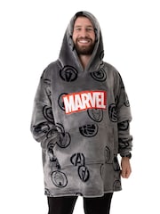 Vanilla Underground Grey Mens Venom Blanket Hoodie - Image 1 of 6