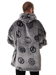 Vanilla Underground Grey Mens Venom Blanket Hoodie - Image 2 of 6
