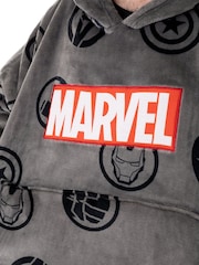 Vanilla Underground Grey Mens Venom Blanket Hoodie - Image 3 of 6