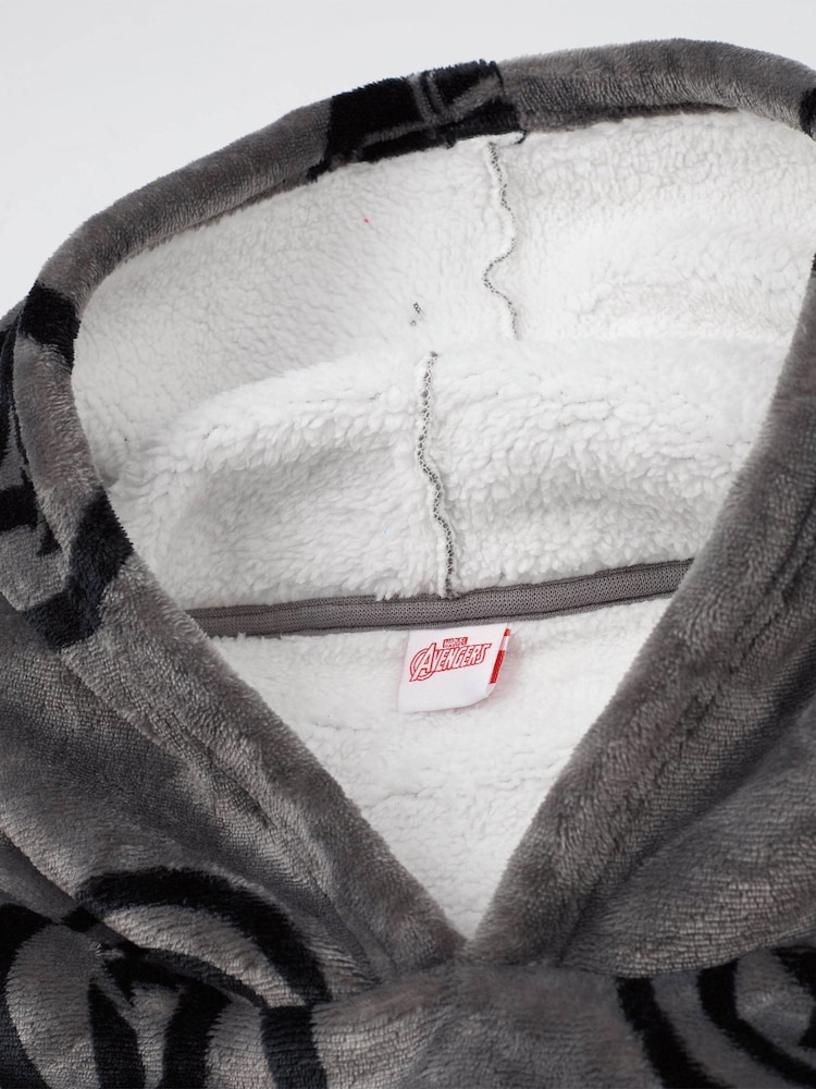 Vanilla Underground Grey Mens Venom Blanket Hoodie - Image 4 of 6