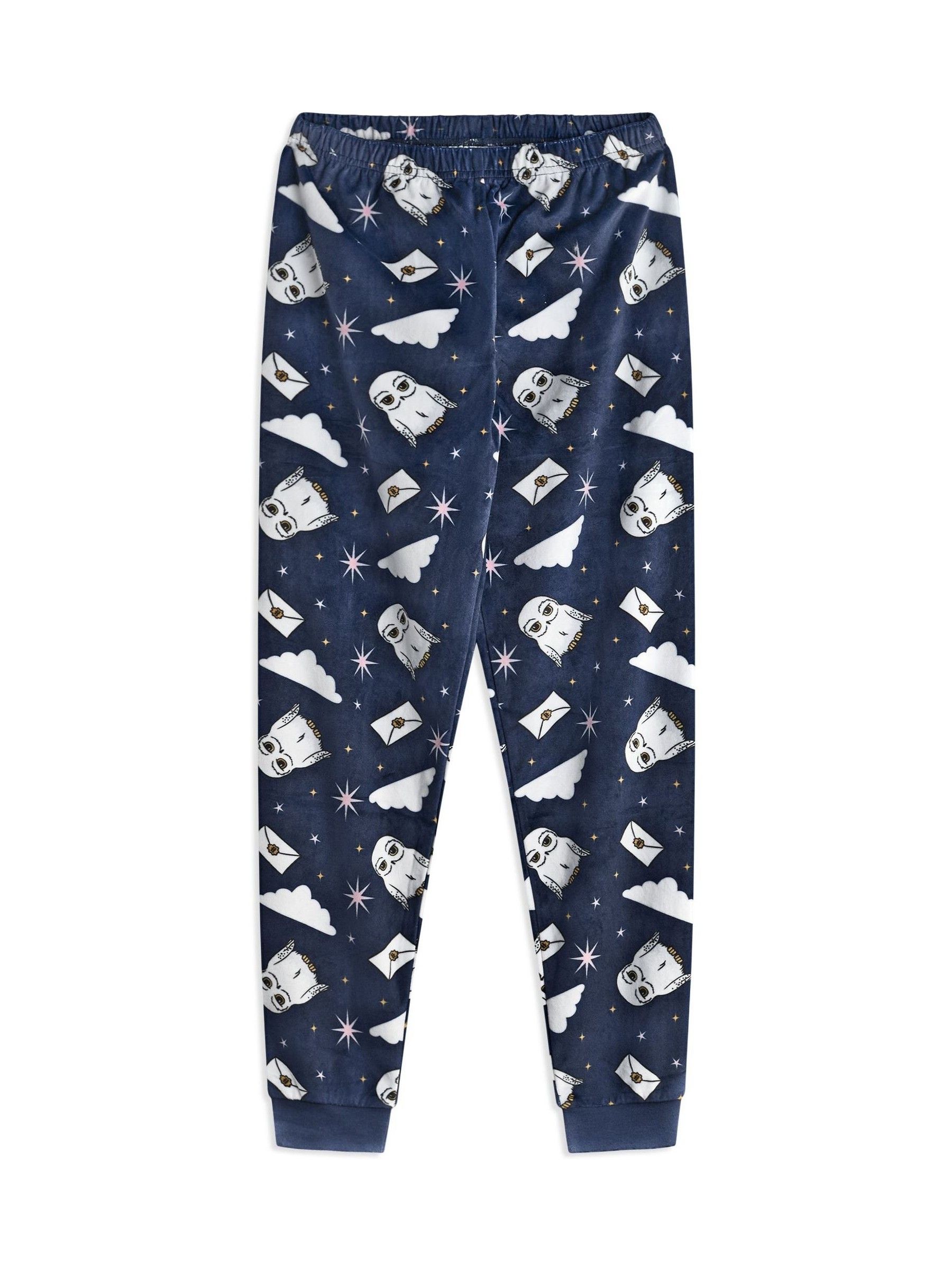 Harry Potter Hedwig Womens Off-White Long Sleeve Long Leg Pyjama Set