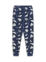Vanilla Underground Blue Harry Potter Hedwig Long Sleeves Long Leg Pyjamas - Image 4 of 6