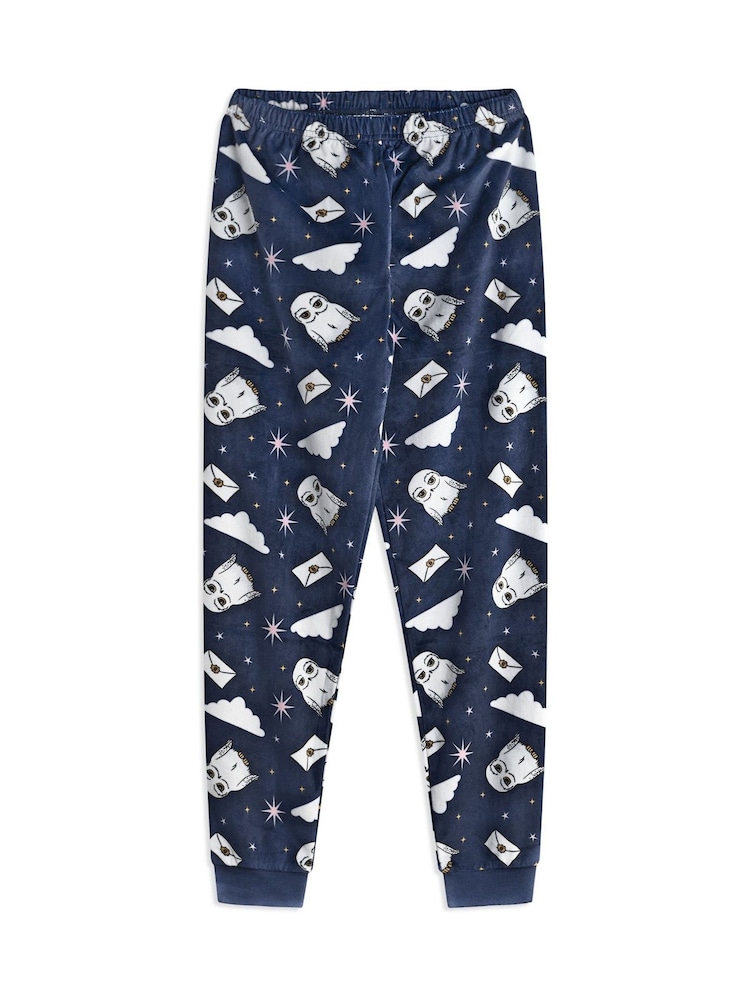 Vanilla Underground Blue Harry Potter Hedwig Long Sleeves Long Leg Pyjamas - Image 4 of 6