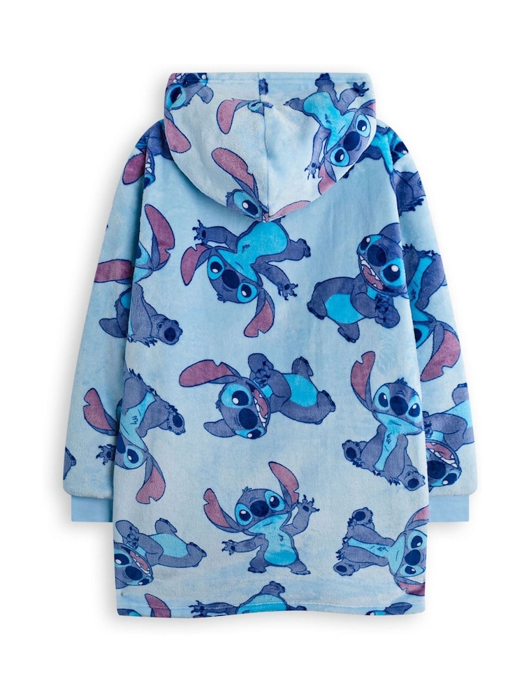Vanilla Underground Blue Girls Disney Stitch Zip Blanket Hoodie - Image 2 of 6