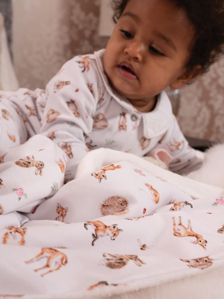 Wrendale Baby Little Woodland Animal Blanket - Image 1 of 3 Wrendale Baby Little Woodland Animal Blanket - Image 1 of 3