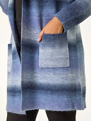 Roman Blue Spacedye Hooded Cardigan - Image 2 of 5