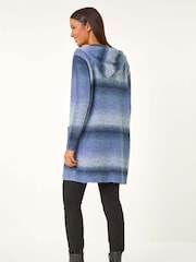 Roman Blue Spacedye Hooded Cardigan - Image 4 of 5