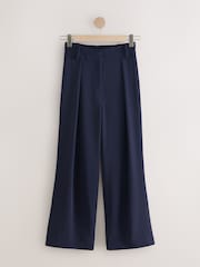 Navy Elastic Back Wide Leg Trousers - Image 7 of 9