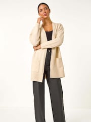 Roman Natural Soft Knit Longline Cardigan - Image 1 of 6