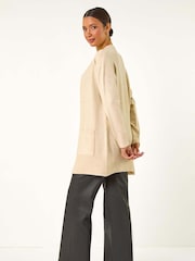 Roman Natural Soft Knit Longline Cardigan - Image 3 of 6