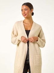 Roman Natural Soft Knit Longline Cardigan - Image 6 of 6