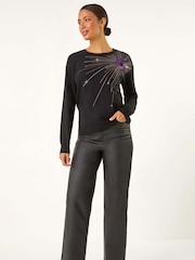 Roman Starburst Hotfix Embellished Jumper - Image 2 of 5