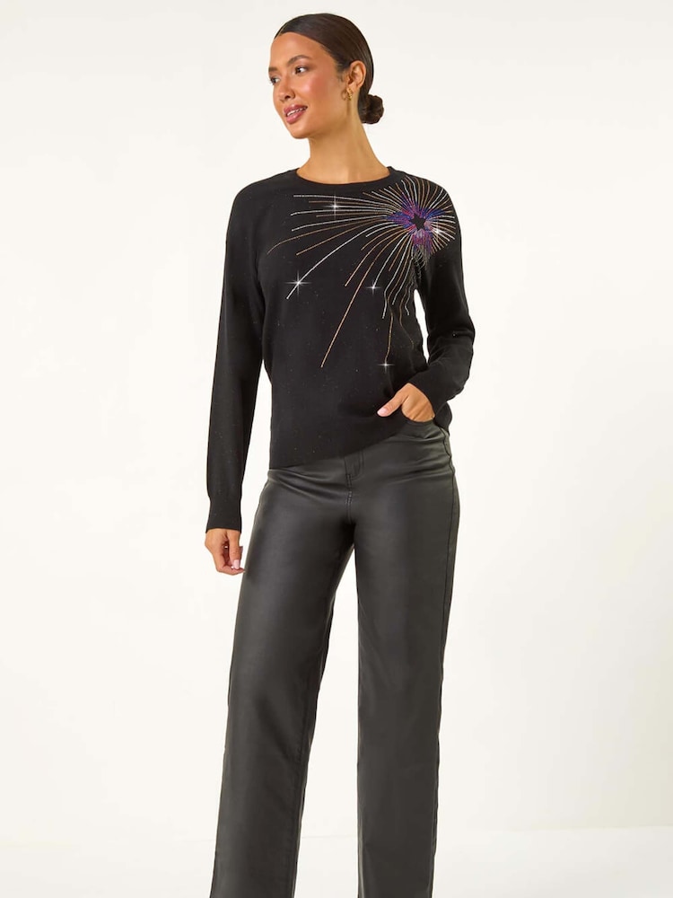 Roman Starburst Hotfix Embellished Jumper - Image 2 of 5