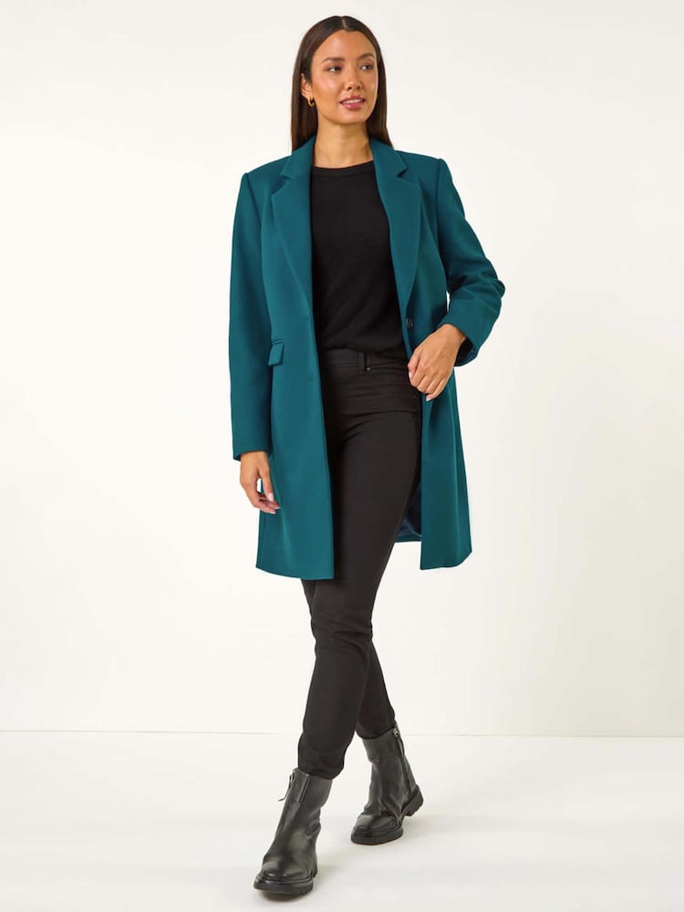 Roman Tailored Casacos de abotoamento simples sob - Imagem 2 de 5