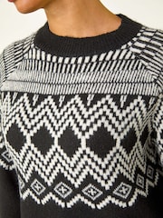Roman Black Mono Tunic Knit Jumper - Image 2 of 5