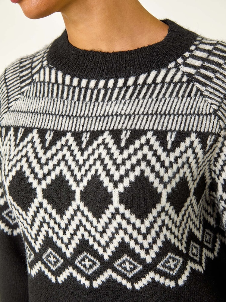 Roman Black Mono Tunic Knit Jumper - Image 2 of 5