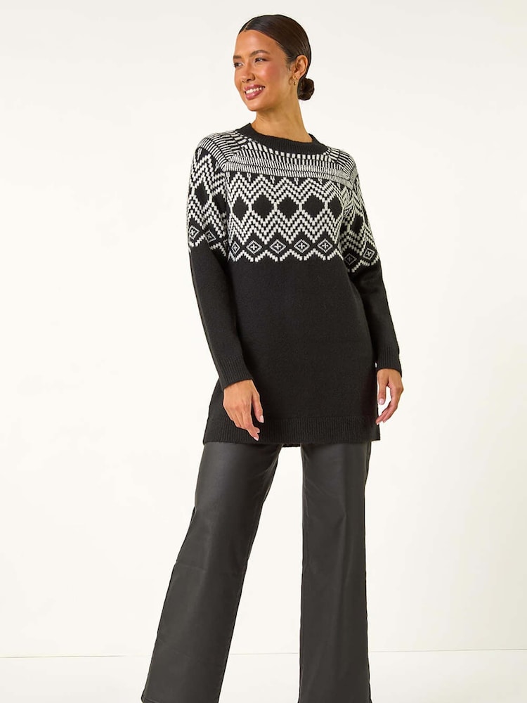 Roman Black Mono Tunic Knit Jumper - Image 5 of 5