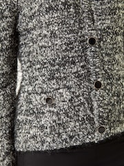 Roman Black Fluffy Knit Button Cardigan - Image 5 of 5