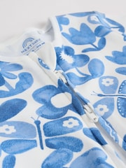 Blau - 100% Cotton Two Way Zip Baby Footless Sleepsuits 3 Pack (0mths-3yrs) - Bild 10 von 11