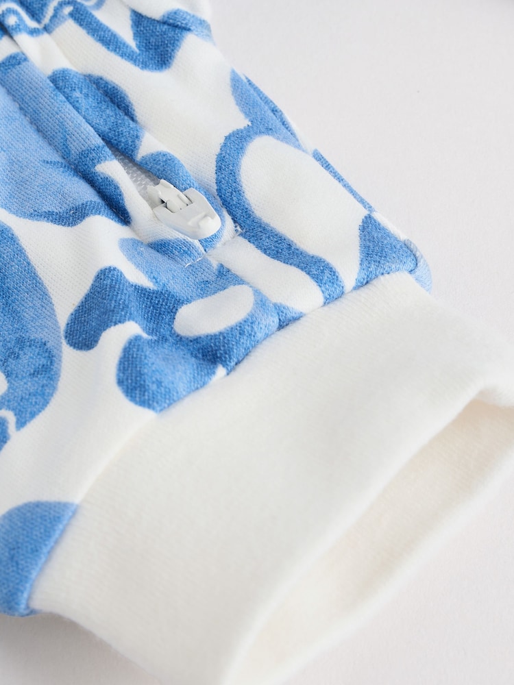 Blau - 100% Cotton Two Way Zip Baby Footless Sleepsuits 3 Pack (0mths-3yrs) - Bild 11 von 11