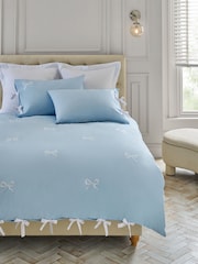 Bow Embroidered Duvet Cover and Pillowcase Set - Изображение 1 из 5