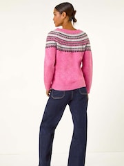 Roman Pink Pearl Embellished Printed Jumper - Image 4 of 6