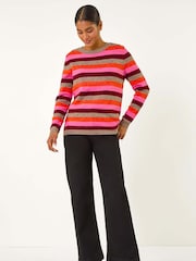 Roman Pink Stripe Soft Knit Jumper - Image 2 of 5