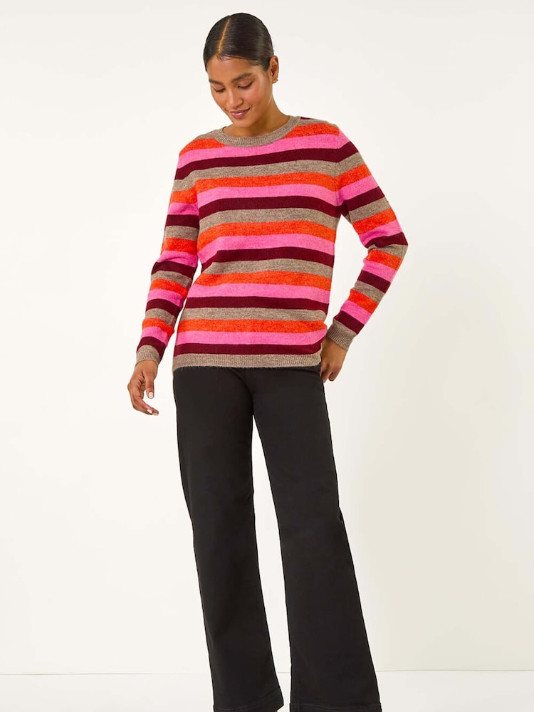Roman Pink Stripe Soft Knit Jumper - Image 2 of 5
