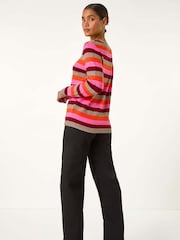 Roman Pink Stripe Soft Knit Jumper - Image 3 of 5
