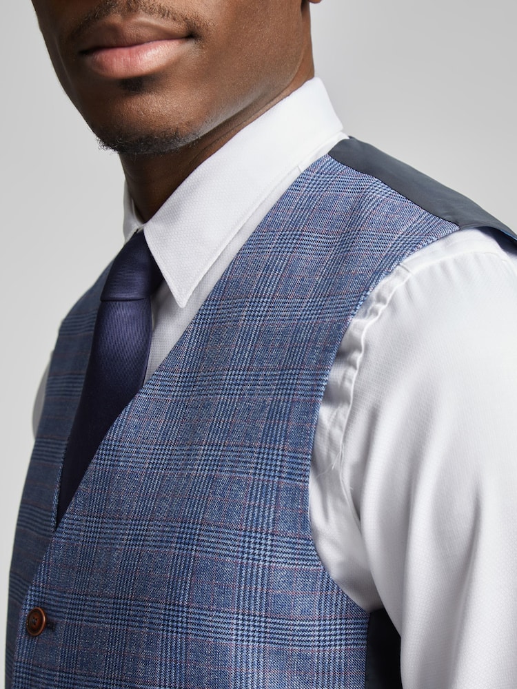 Antique Rogue Blue Hemlock Check Vest - Image 2 of 2