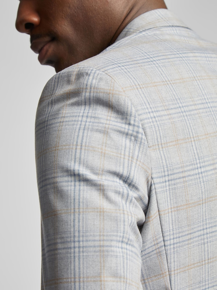 Antique Rogue Grey Agate Taupe Check Jacket - Image 6 of 6 Antique Rogue Grey Agate Taupe Check Jacket - Image 6 of 6
