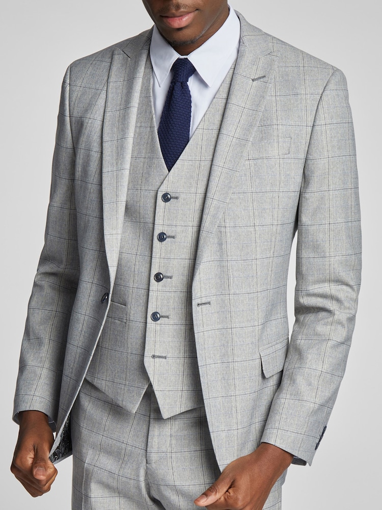 Antique Rogue Grey Check Jacket - Image 1 of 5