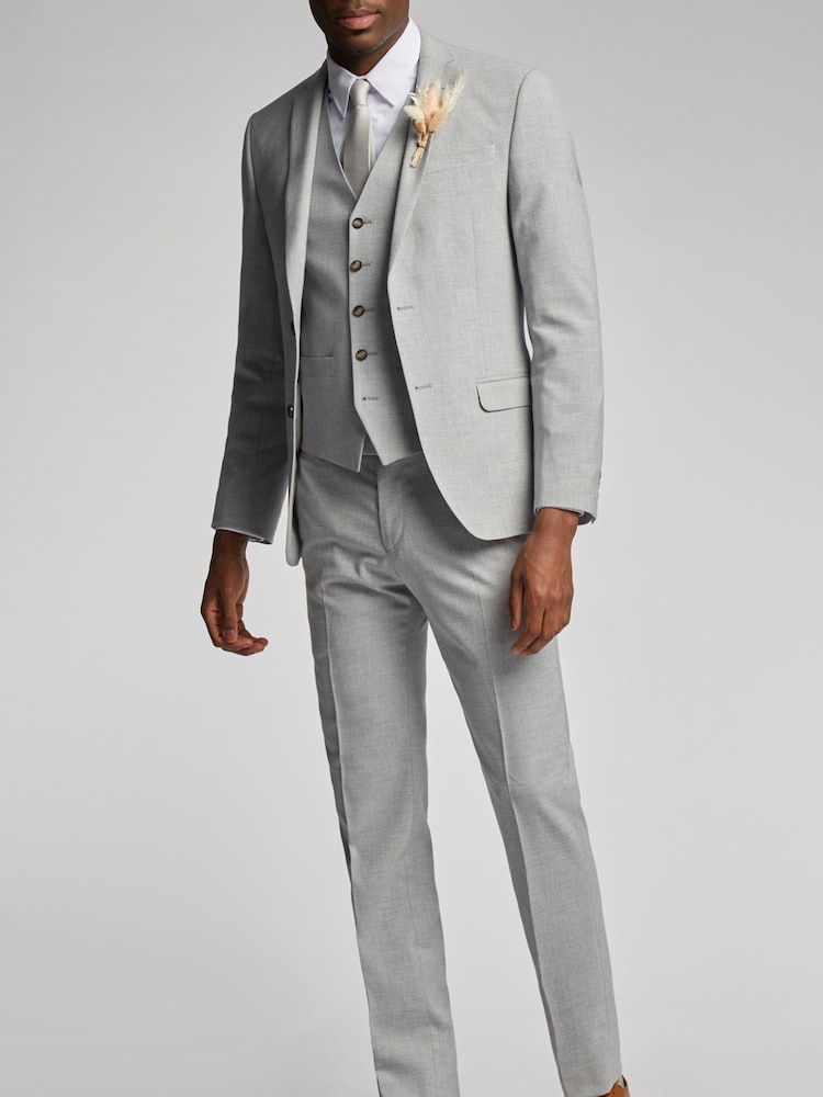 Antique Rogue Grey Plain Regular Jacket - Image 3 of 5