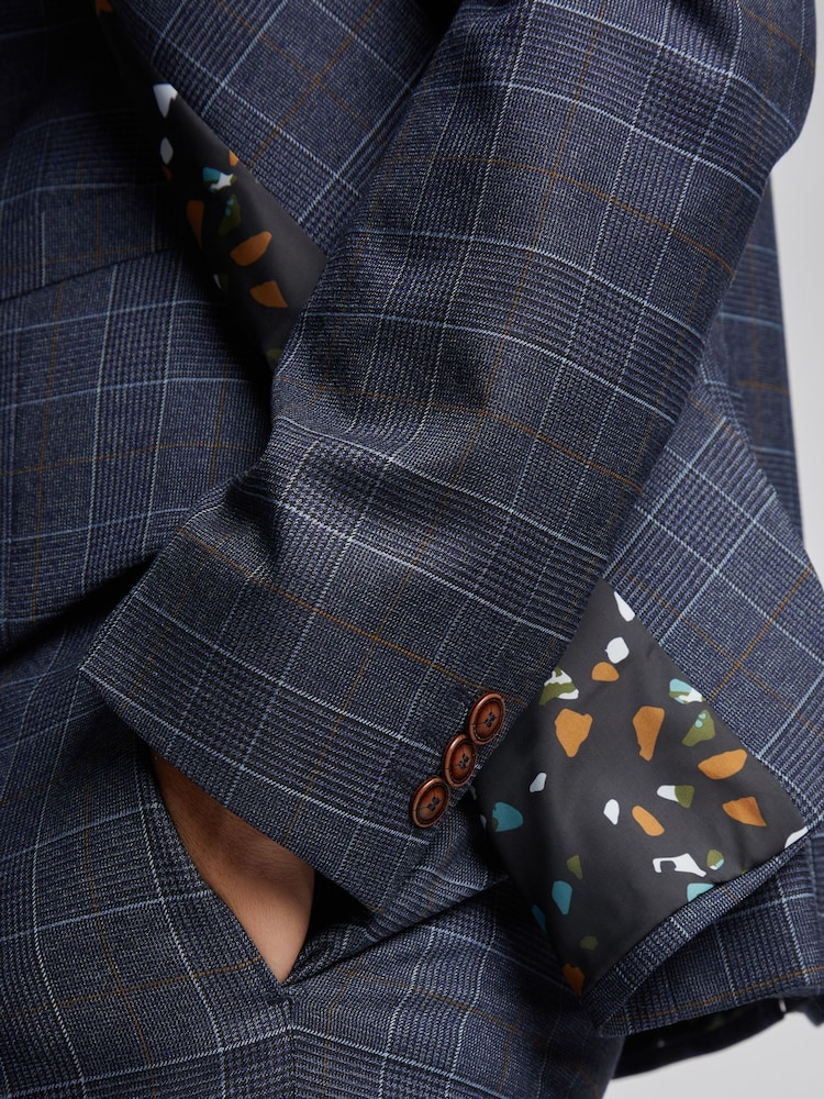 Antique Rogue Blue Overcheck Jacket - Image 5 of 5