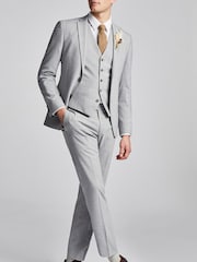Antique Rogue Grey Plain Slim Jacket - Image 3 of 6