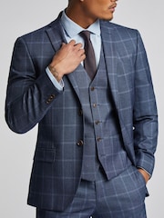 Antique Rogue Blue Windowpane Check Jacket - Image 1 of 6