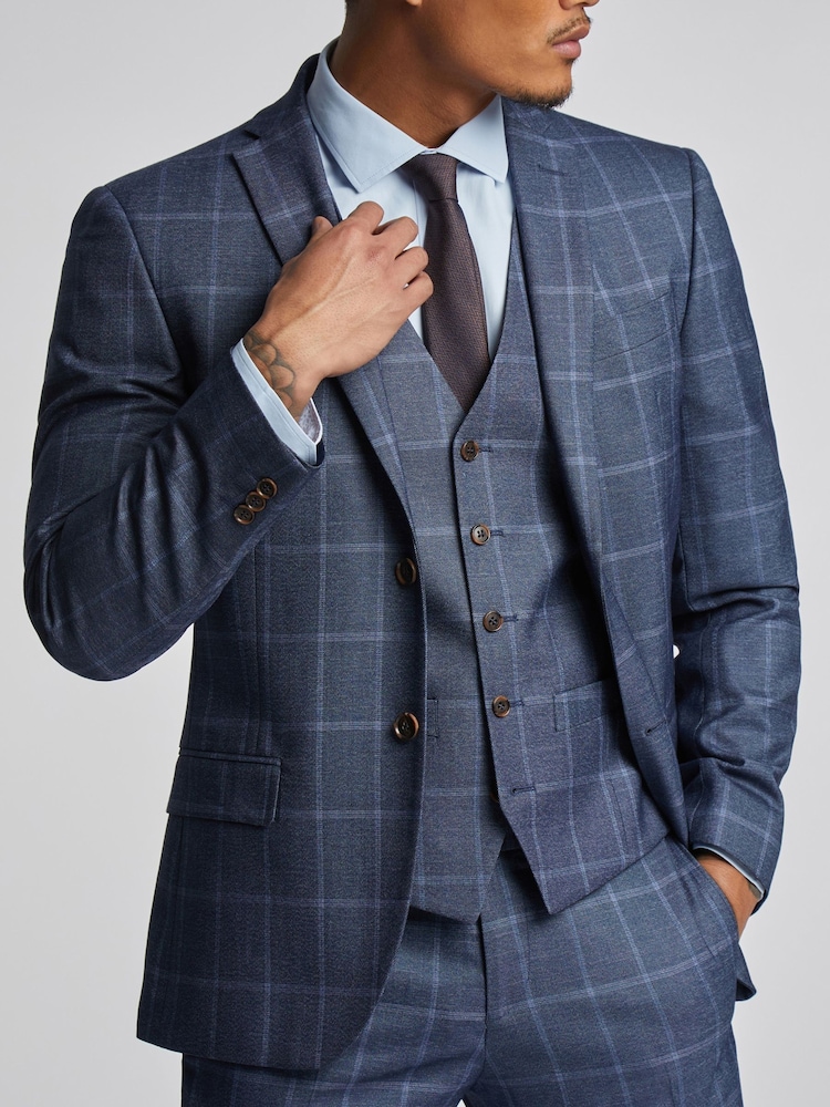 Antique Rogue Blue Windowpane Check Jacket - Image 1 of 6
