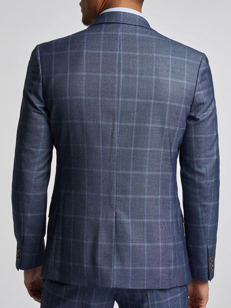 Antique Rogue Blue Windowpane Check Jacket - Image 3 of 6