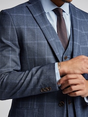 Antique Rogue Blue Windowpane Check Jacket - Image 5 of 6