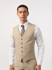 Antique Rogue Gold Plain Slim Waistcoat - Image 1 of 1
