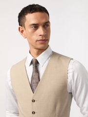 Antique Rogue Gold Plain Slim Waistcoat - Image 2 of 2