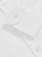 Reiss White Remote Reg Cotton Satin Cutaway Collar Shirt - Image 6 of 6