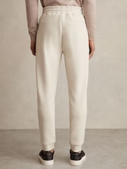 Reiss Off White Premier Drawstring Jersey Joggers - Image 5 of 6