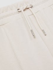 Reiss Off White Premier Drawstring Jersey Joggers - Image 6 of 6