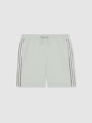 Reiss Sage Green Phoenix Textured Tape Drawstring Shorts - Image 2 of 7