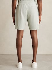 Reiss Sage Green Phoenix Textured Tape Drawstring Shorts - Image 6 of 7