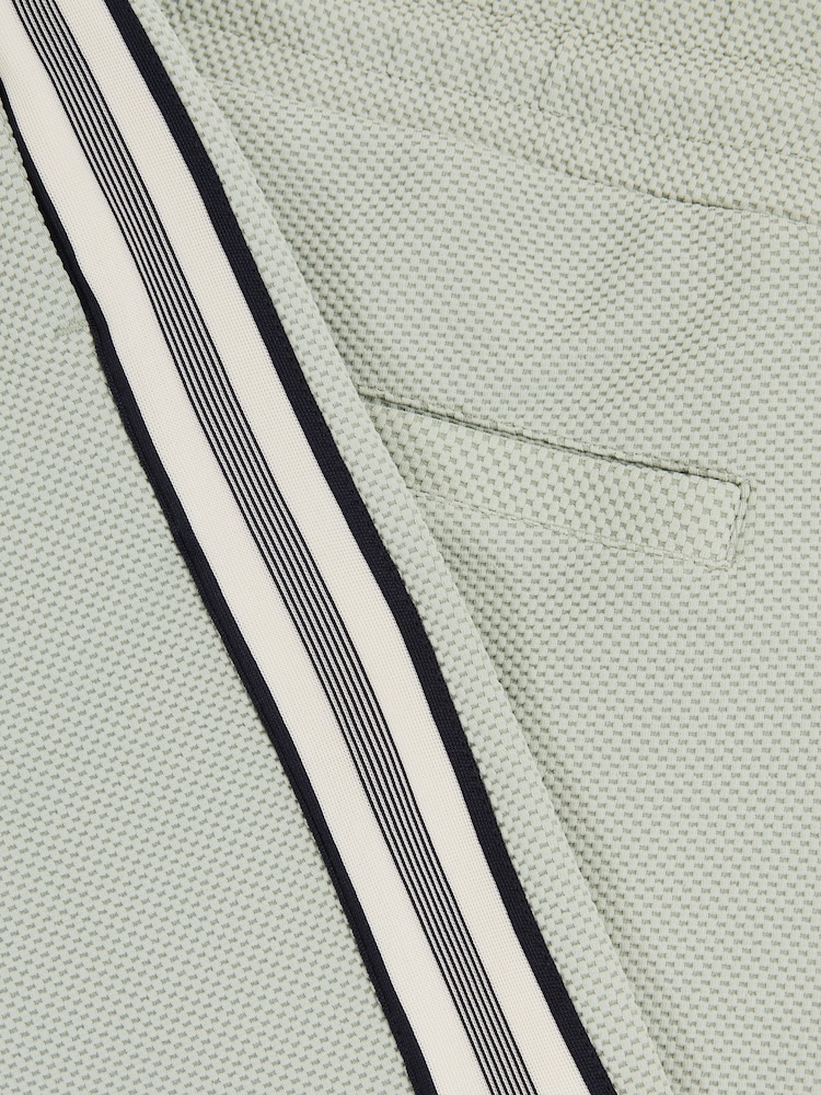 Reiss Sage Green Phoenix Textured Tape Drawstring Shorts - Image 7 of 7